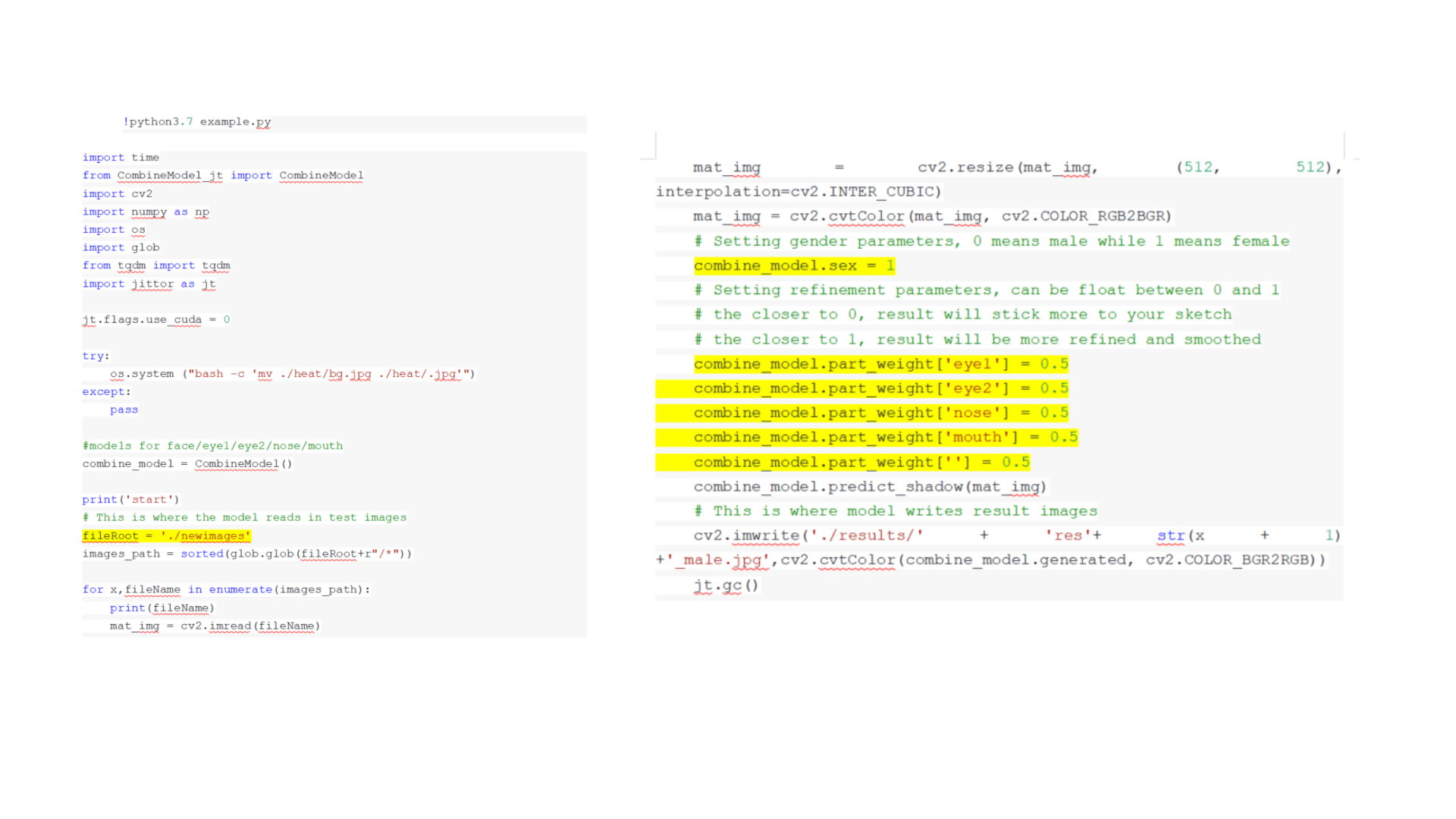 facesketch code