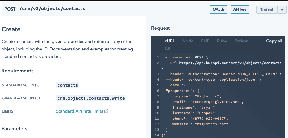 Python api integration